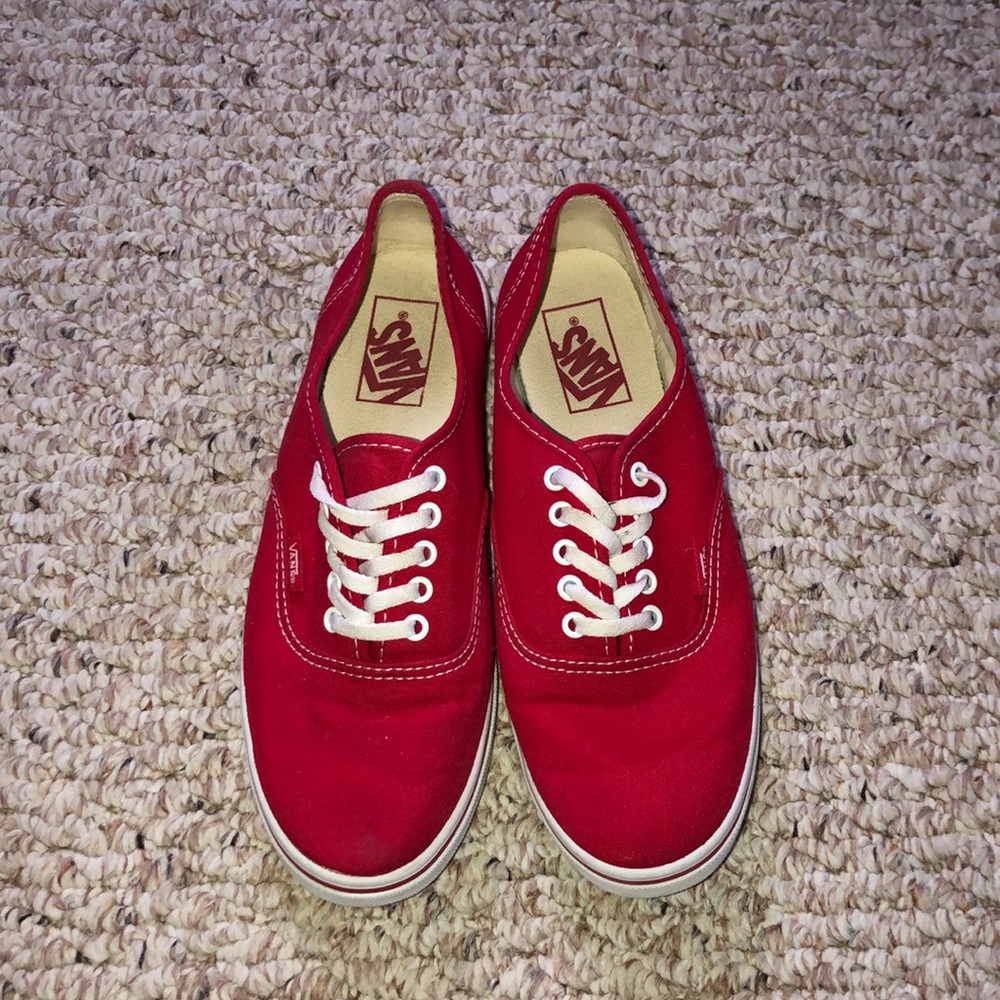 LIKE NEW Red Vans ONLY WORN ONCE